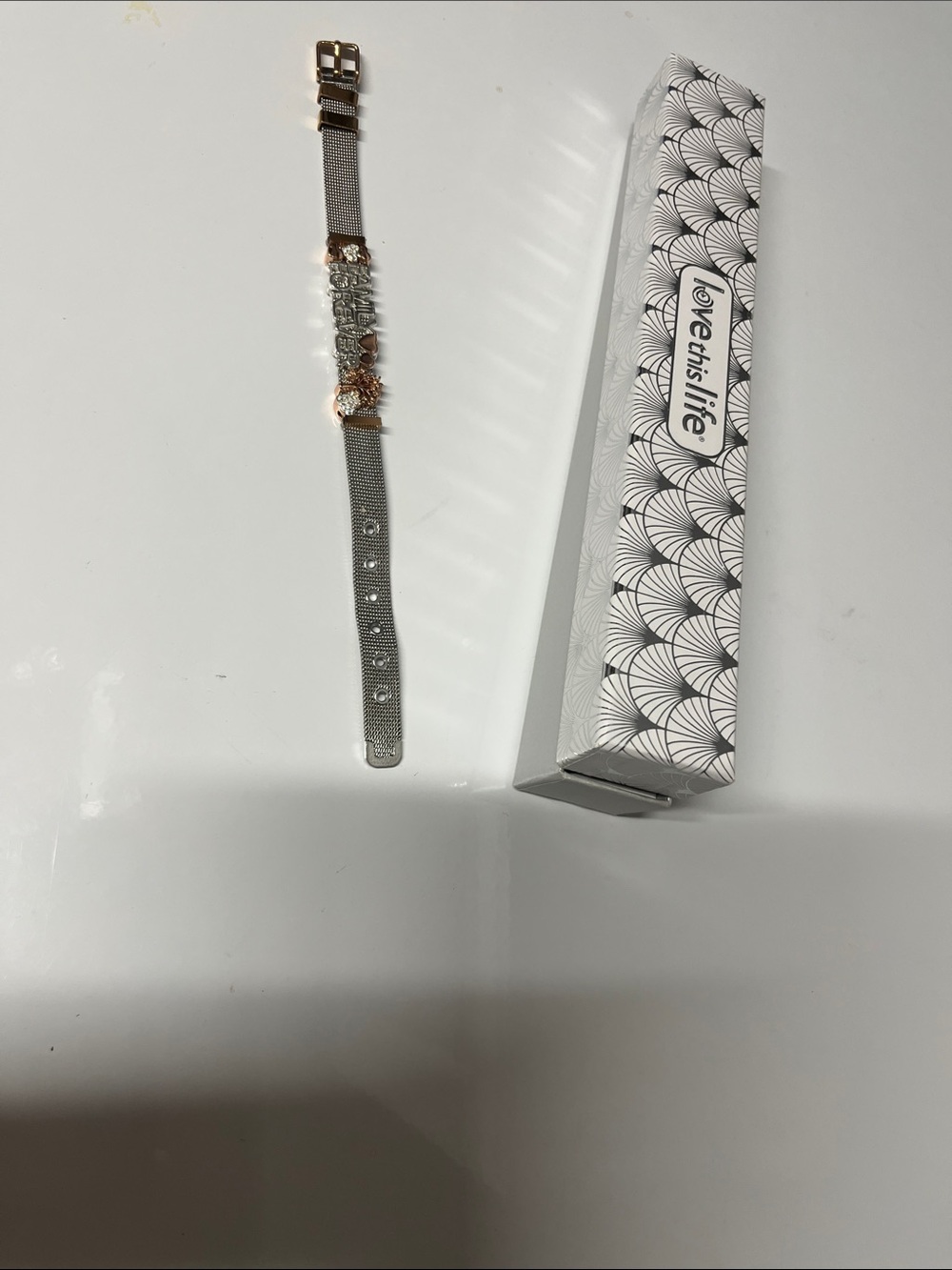 Kohl's Love This Life Two-Tone Mesh Bracelet - Silver & Gold